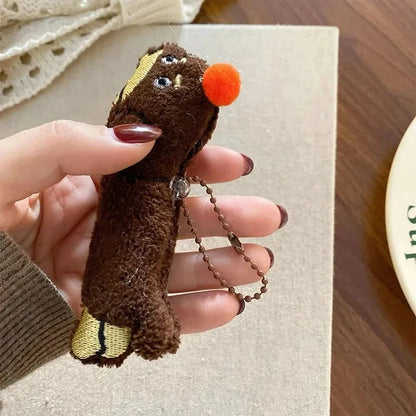 Cute Dachshund Plush Keychain