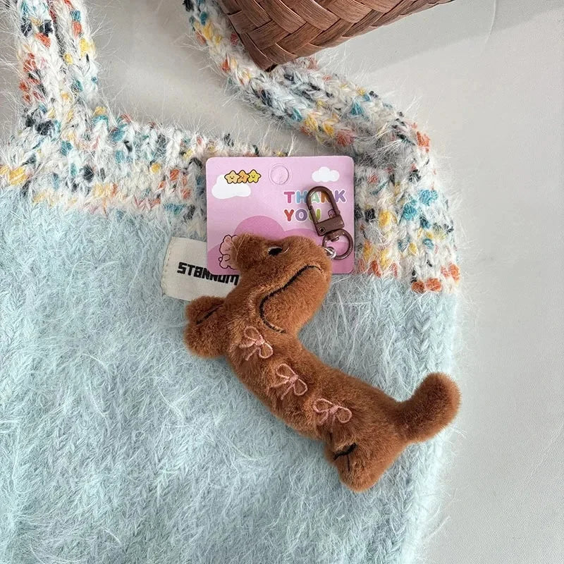Cute Dachshund Plush Keychain